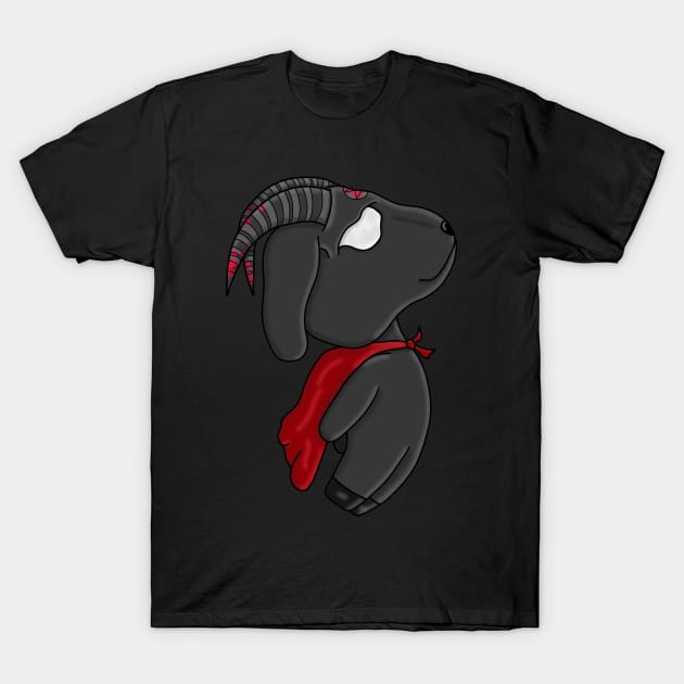 Satanic Grey Flying Goat T-Shirt by Wanderer Bat